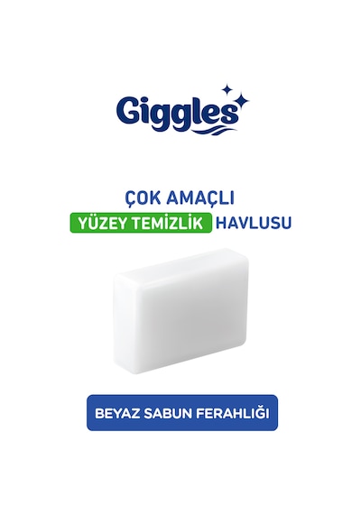 Giggles Xxl İz Bırakmayan Yüzey Temizlik Havlusu - Beyaz Sabun Ferahlığı 600 Yaprak Beyaz