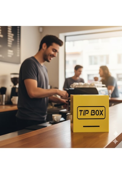 Kilitli Pleksi Masa Üstü Tip Box Bahşiş Kutusu Sarı 14x14xh13 Cm 1