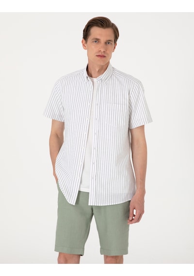 Pierre Cardin Erkek Haki Gömlek Kısa Kollu 50307082-vr027 Haki