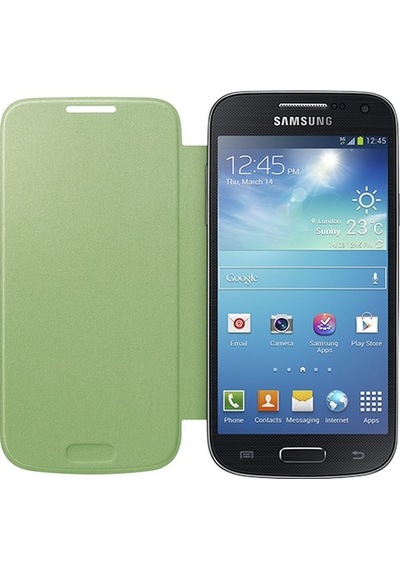 Galaxy S4 Mini İ9190 İle Uyumlu Flip Cover Kılıf Yeşil Ef-fı919bgegww