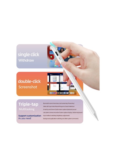 Piili Kablosuz Manyetik Apple Uyumlu iPad Smart Pen P - Pen3 Beyaz