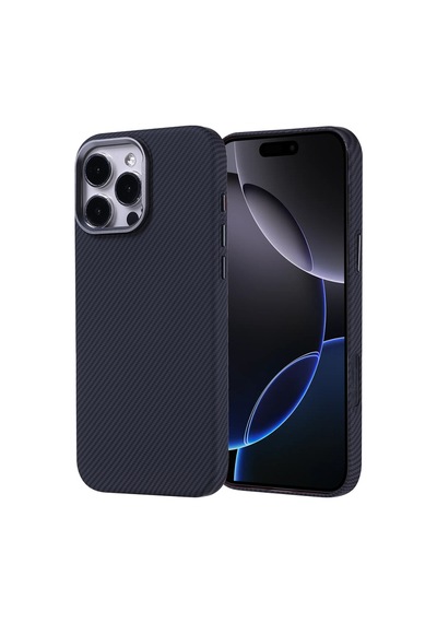 Apple iPhone Uyumlu 16 Pro Kılıf Ultra İnce Karbon Tasarımlı Ve Magsafeli Cabix Premium Kapak Siyah