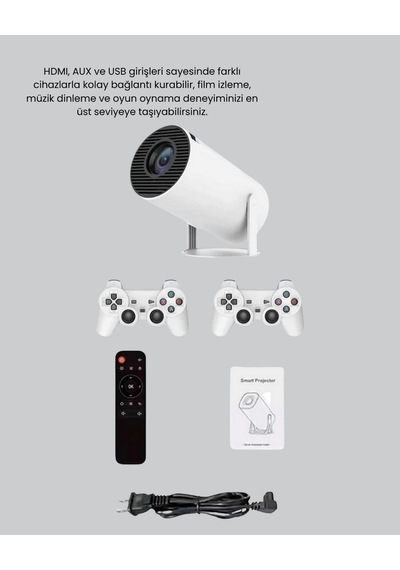 Projeksiyon Cihazı 4k Destekli Kablosuz Bağlantılı Semeglbl - 83 Bluetooth 5.0