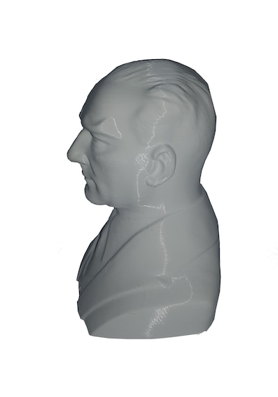 Beyaz Plastik Atatürk Heykeli Biblo 10.5x 8.5 Cm Özel Tasarım