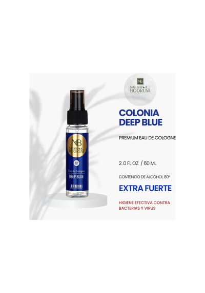Deep Blue Kolonya 60 Ml Sprey Akuatik Sitrus Cep Boy Seyahat Hediyelik %80 Alkollü