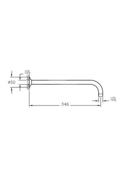 VitrA Origin A4565236 Duş Başlığı Dirseği Uzun.Duvardan.Mat Siyah