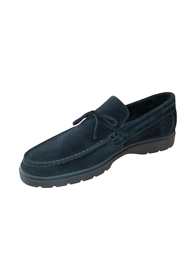 Castle Black 31224 Erkek Deri Casual Ayakkabı Nubuk Siyah Siyah
