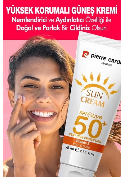 Pierre Cardin Spf 50 Leke Karşıtı Yüksek Koruyucu Yüz Güneş Kremi 75 Ml Normal Ve Kuru Ciltler İçin