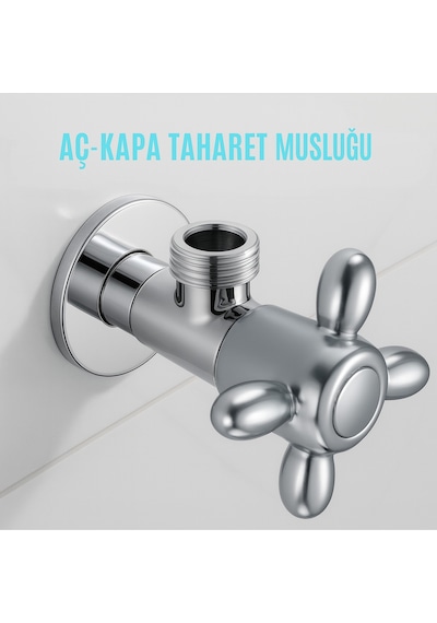 Aç Kapa Taharet Musluğu 1/2 - Dayanıklı Pirinç Gövde, Su Tasarruflu Ve Uzun Ömürlü Diğer