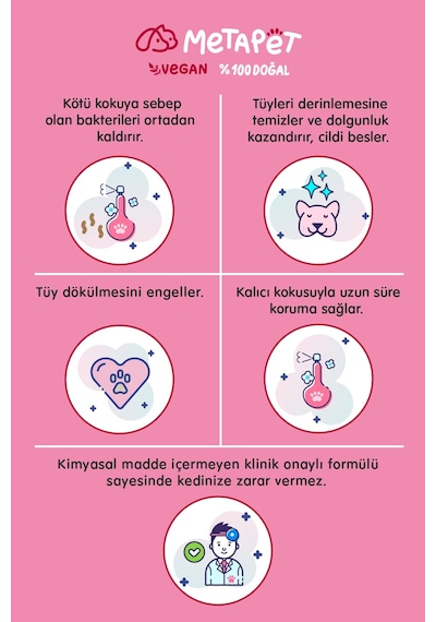 Metapet Koku Giderici Kuru Köpük Köpek Şampuanı Organik Hassas Ciltli Yavrular İçin 200 ML