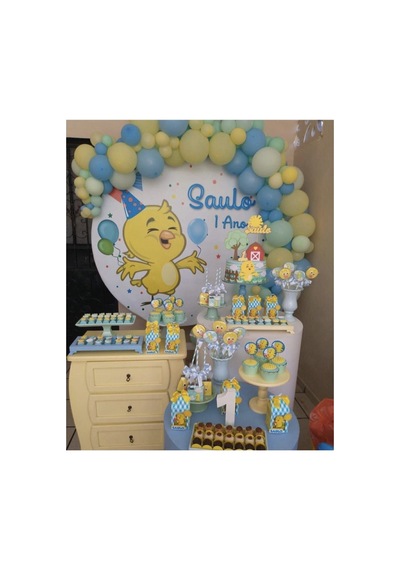 Makaron Sarı Mint Yeşili Ve Mavi Balon Zinciri 100 Adet Mix