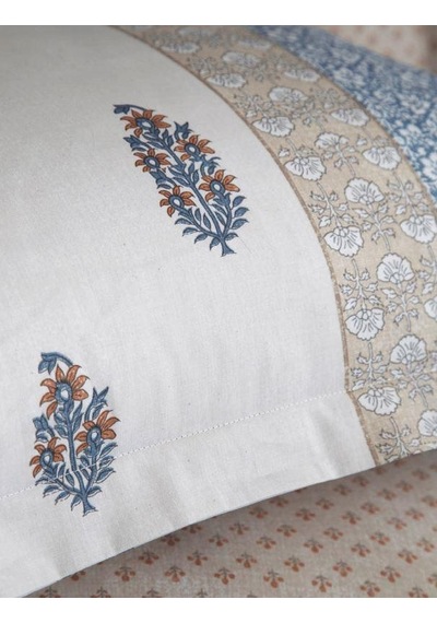 Apricitas Home Çift Kişilik Hazel İndigo Nevresim Takımı Lastikli Çarşaf Çok Renkli