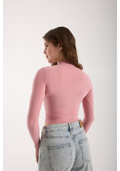 Modazeyosh Kadın Balıkçı Yaka Sandy Bluz Pembe