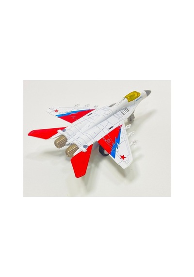 Metal Savaş Uçağı Mavi Işıklı Sesli F16 Model Beyaz