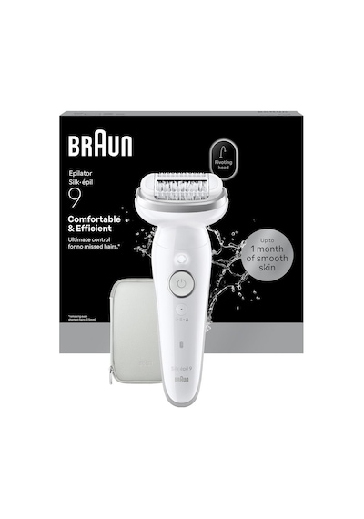 Braun Silk Épil 9, Epilasyonu İyileştirmek İçin Hareketli Başlıklı Epilatör, Islak Ve Kuru Epilasyon, Uzun Süre Pürüzsüz Deri, 9-000, Gümüş Braun Silk Épil 9, Epilasyonu İyileştirmek İçin Hareketli Başlıklı Epilatör, Islak Ve Kuru Epilasyon, Uzun Süre Pürüzsüz Deri, 9-000, Gümüş