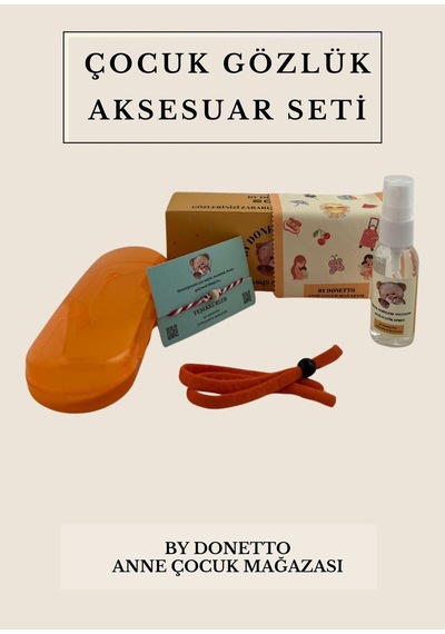 Çocuklar İçin Gözlük Aksesuar Seti Turuncu - 628724857