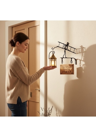 Kişiselleştirilebilir Tabelalı Fener Askısı ve Çiçek Askılığı WH013