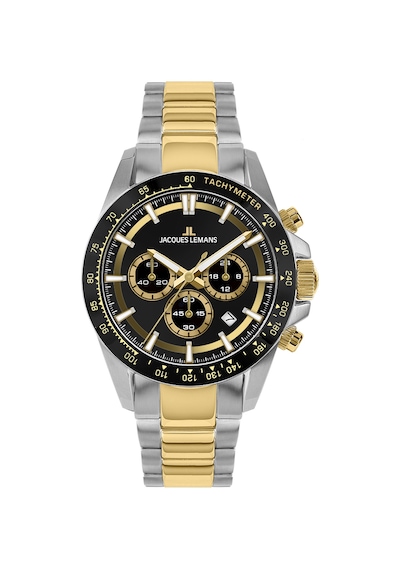 Jacques Lemans 1-2207d Lıverpool Chronograph Erkek Kol Saati Gümüş - Siyah