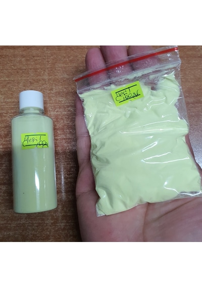 100 Gr Fosfor Tozu Karanlıkta Parlayan Fosfor - Luminous Turkuaz