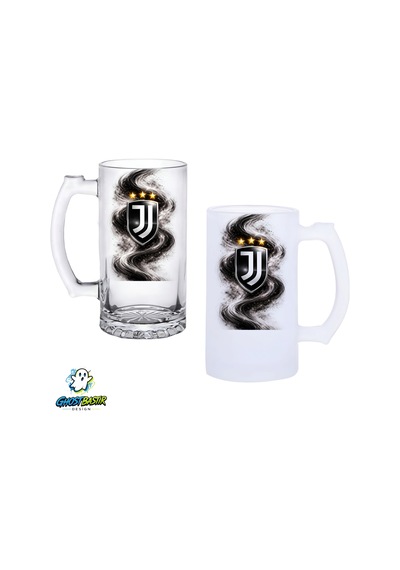 Juventus Kulplu Bira Bardağı Buzlu Veya Şeffaf Seçenekli 0304