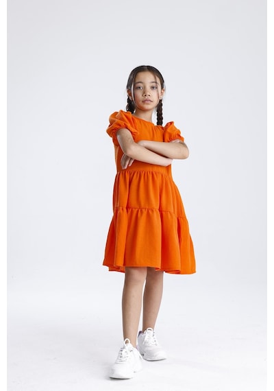 Miababy Basic Düz Elbise Oranj