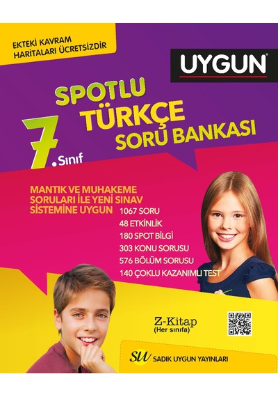 Atlaskırtasiye-Sadık Uygun Yayınları 7. Sınıf Türkçe Spotlu Soru Bankası