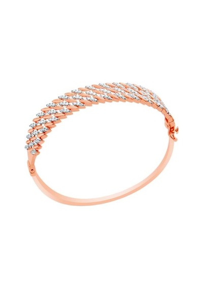 Gülaylar Pembe Altın Taşlı 14 Ayar Fantezi Bilezik