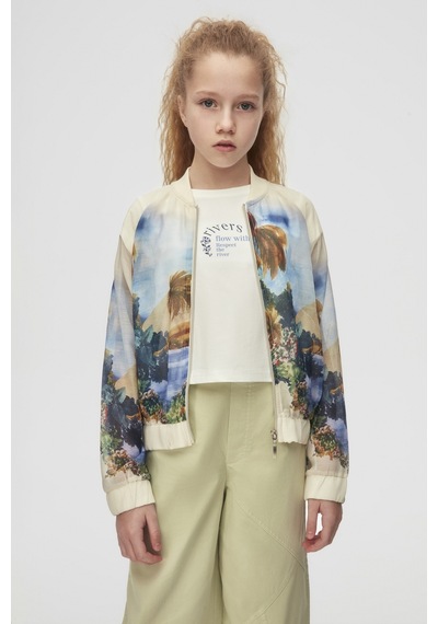 Nk Kids 38812 Kız Çocuk Krem-mavi Forest Ceket Krem
