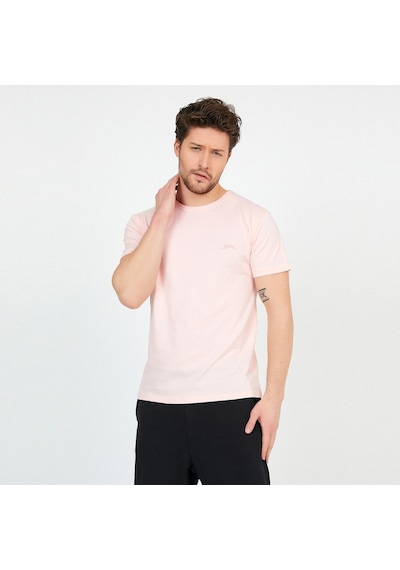 Slazenger SANDER KTN Erkek  Açık Pembe Tişört