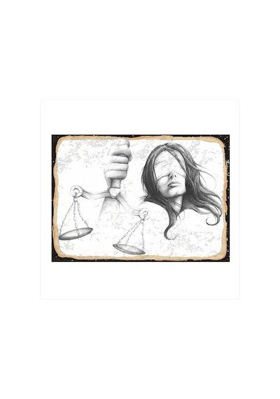 Bedeko Adalet Heykeli Art Mdf Tablo 35 Cm X 50 Cm