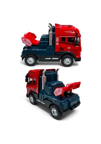 Sürtmeli Die-cast Çekici Kamyon Oyuncağı - 15 Cm Işıklı Sesli Çocuk Model Araba