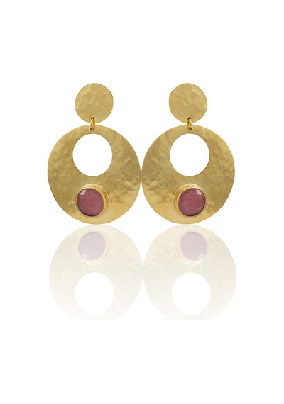 Kadir Jewellery 22 Ayar Altın Kaplama Vintage Küpe -el İşçiliği Ve Hipoalerjenik Küpe Pembe 92102360