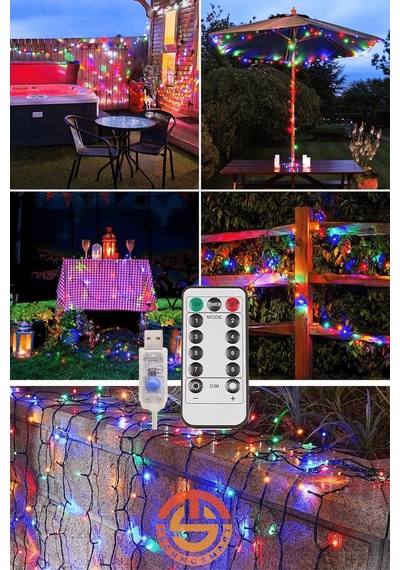 Technosmart 200 Ledli Usbli Kumandalı 8 Modlu Şerit Led Işık Parti Süsleme Organizasyon RGB
