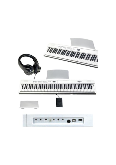 Midex PLX-80WH-H Taşınabilir Katlanır Dijital Piyano Tuş Hassasiyetli 88 Tuş BT