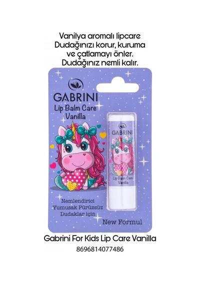 Gabrini Lip Balm Child Dudak Nemlendirici - Vanilya Diğer