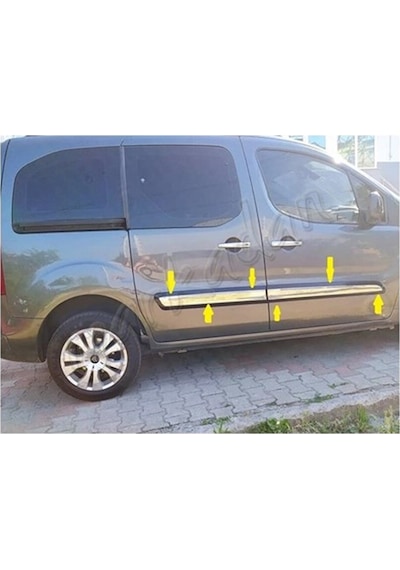 Markadan Peugeot Partner Tepee Krom Yan Kapı Çıtası 2008-2018 4 P