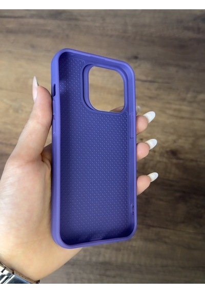Apple Uyumlu iPhone 15 Pro Silikon Kılıf Xfab Mor
