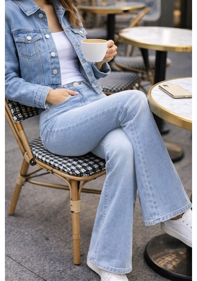 Cedy Denım Yüksek Kalite Kadın 5 Cep Düşük Bel İspanyol Paça Skinnyfit Esnek Jean Pantolon C619 Beyaz Cedy Denım Yüksek Kalite Kadın 5 Cep Düşük Bel İspanyol Paça Skinnyfit Esnek Jean Pantolon C619 Beyaz