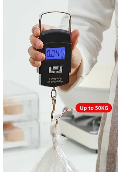 Mobee Wh50 Bavul Valiz El Çantası Ağırlık Ölçme Tartısı Minik Lcd Ekranlı Kilogram Ölçme Terazisi
