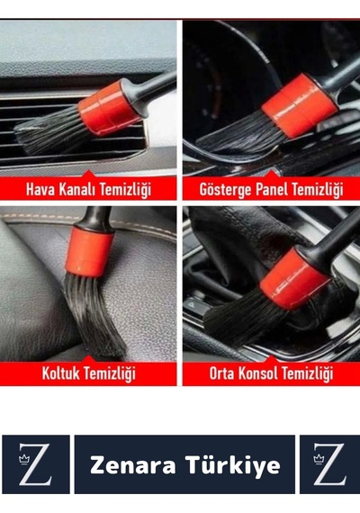 Dayanıklı Oto Araç Klima Koltuk Islak Kuru Kullanım Derin Temizlik Detaylı Temizlik Fırçası 6'lı Set