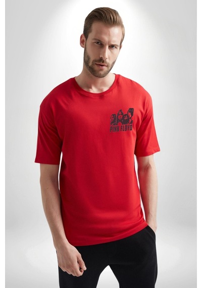 Pink Floyd The Wall Kırmızı Oversize Unisex Ön Ve Sırt Baskılı Tişört Kırmızı
