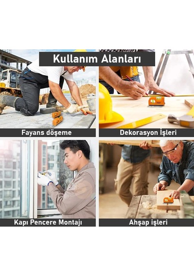 Cep Tipi Mini Su Terazisi Kırmızı Mıknatıslı Su Terazisi