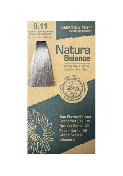 Natura Balance Saç Boyası 9.11 Yoğun Küllü Çok Açık Kumral