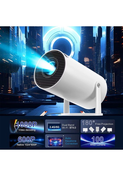 Vdo Hy300 Max 720p Full Hd Projeksiyon Cihazı Uzaktan Bağlantılı Android Sürüm