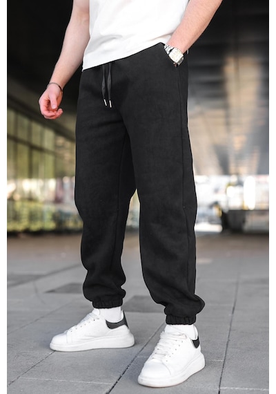 Madmext Siyah Batik Desenli Jogger Eşofman Altı E6582 Siyah