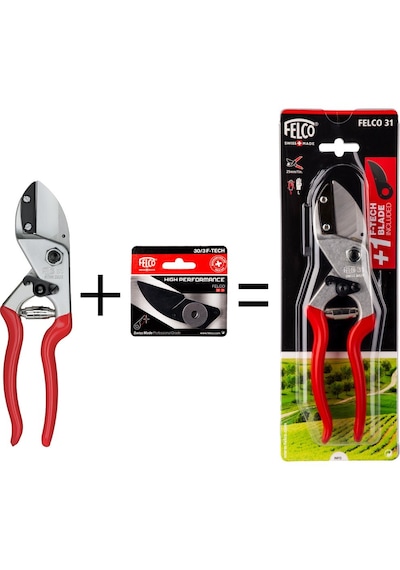 Felco 31 Budama Makası Ve F-tech 30/3 Yedek Bıçaklı Özel Seri