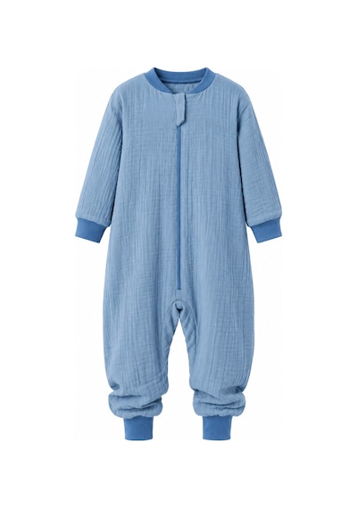 Babyhola Çocuk Uyku Tulumu 1-8 Yaş Unisex Uzun Kollu 1 Tog %100 Pamuk Müslin 2706 Mavi