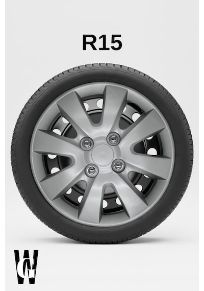 Renault Modus 15 İnç Jant Kapağı 4 Adet Gri G102