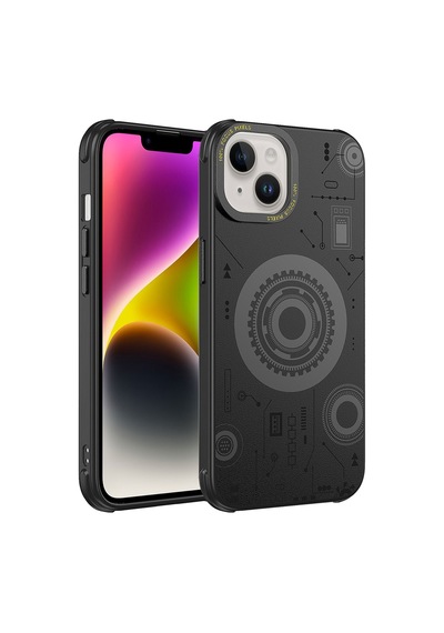 Apple Uyumlu iPhone 14 Plus Kılıf Zore Wireless Şarj Özellikli Desenli Hot Kılıf