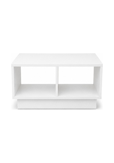 Modern Beyaz Orta Sehpa Açık Raflı Çok Amaçlı Salon Sehpası 90x45x30 Cm Beyaz Beyaz